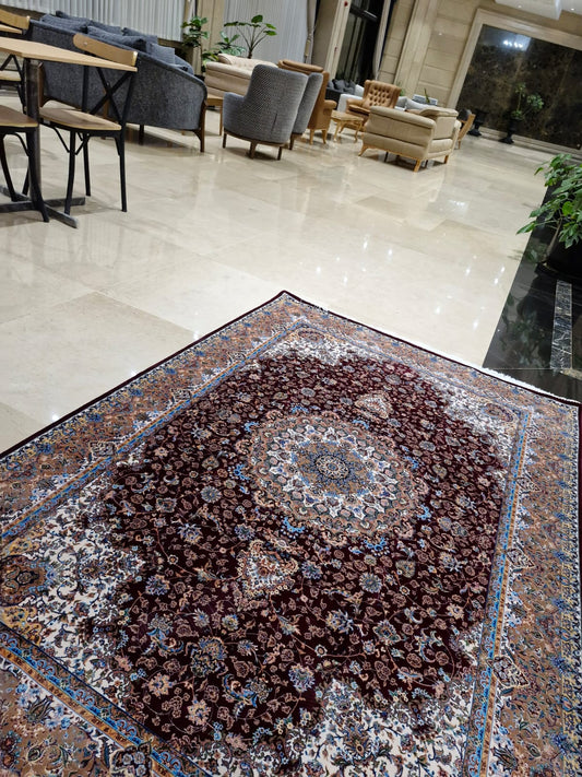 Garnet Garden Medallion Modal Silk