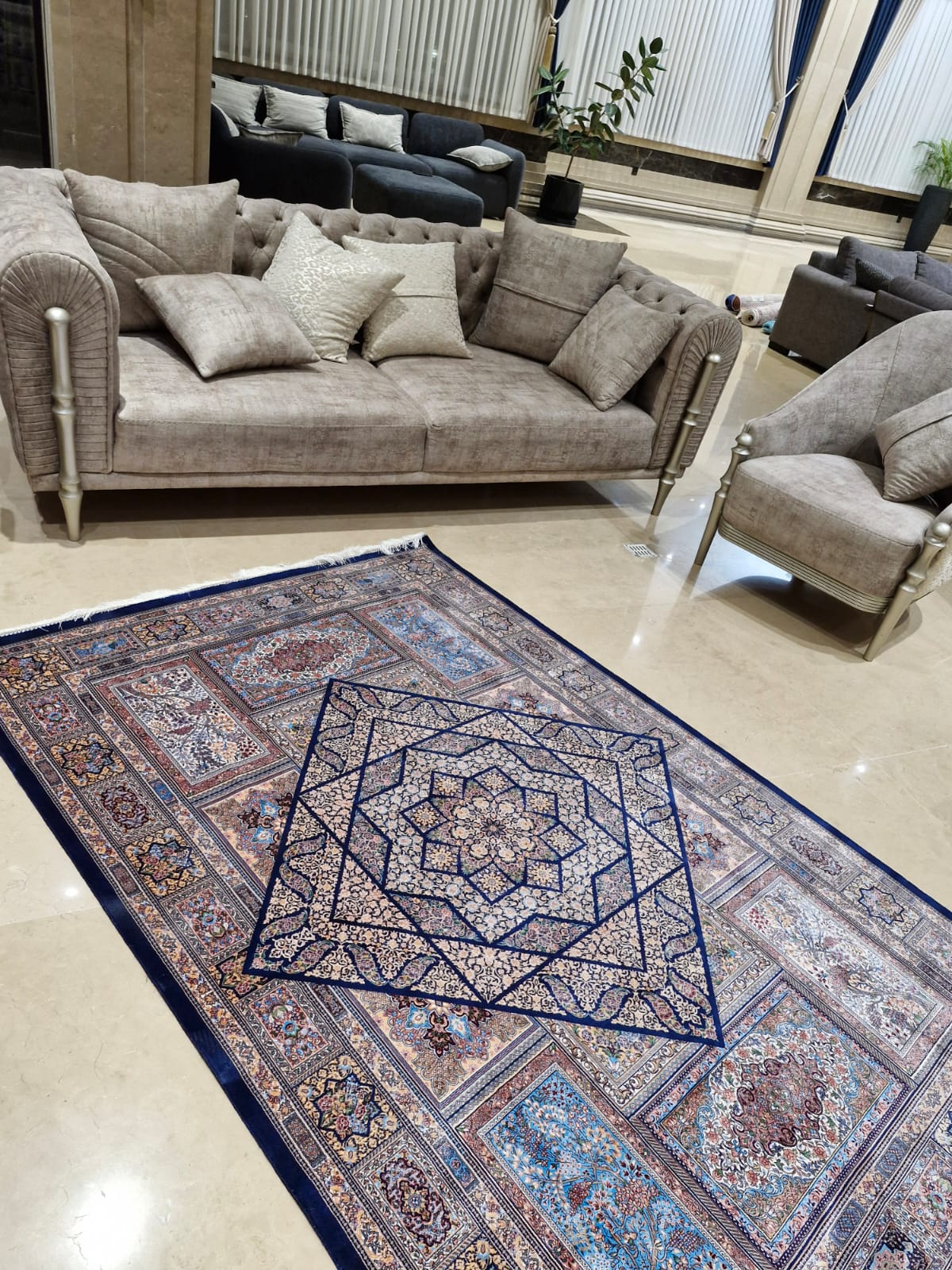 Geometric Mystery Modal Silk