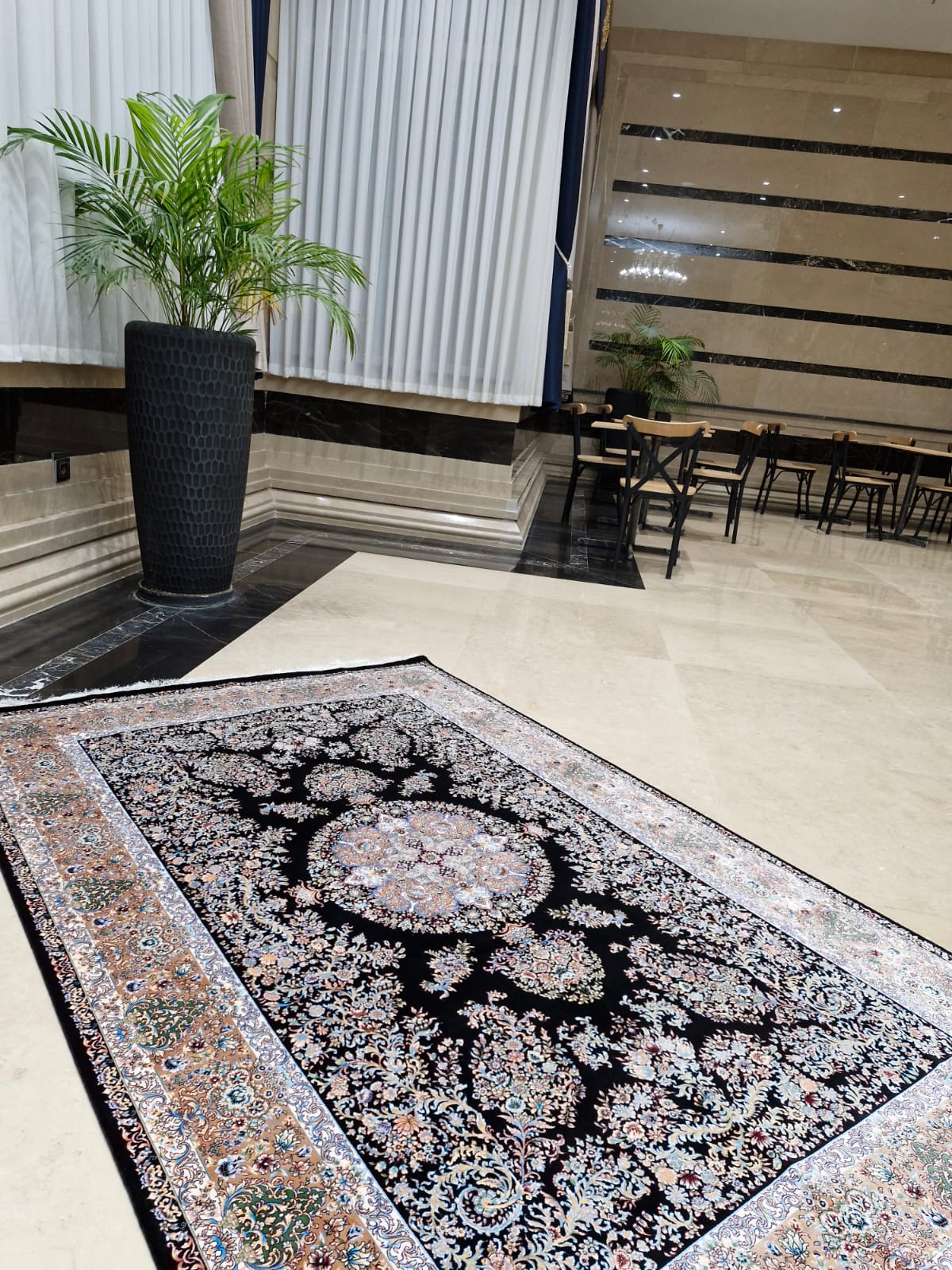 Midnight Elegance Medallion Modal Silk