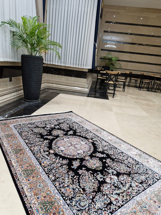 Midnight Elegance Medallion Modal Silk