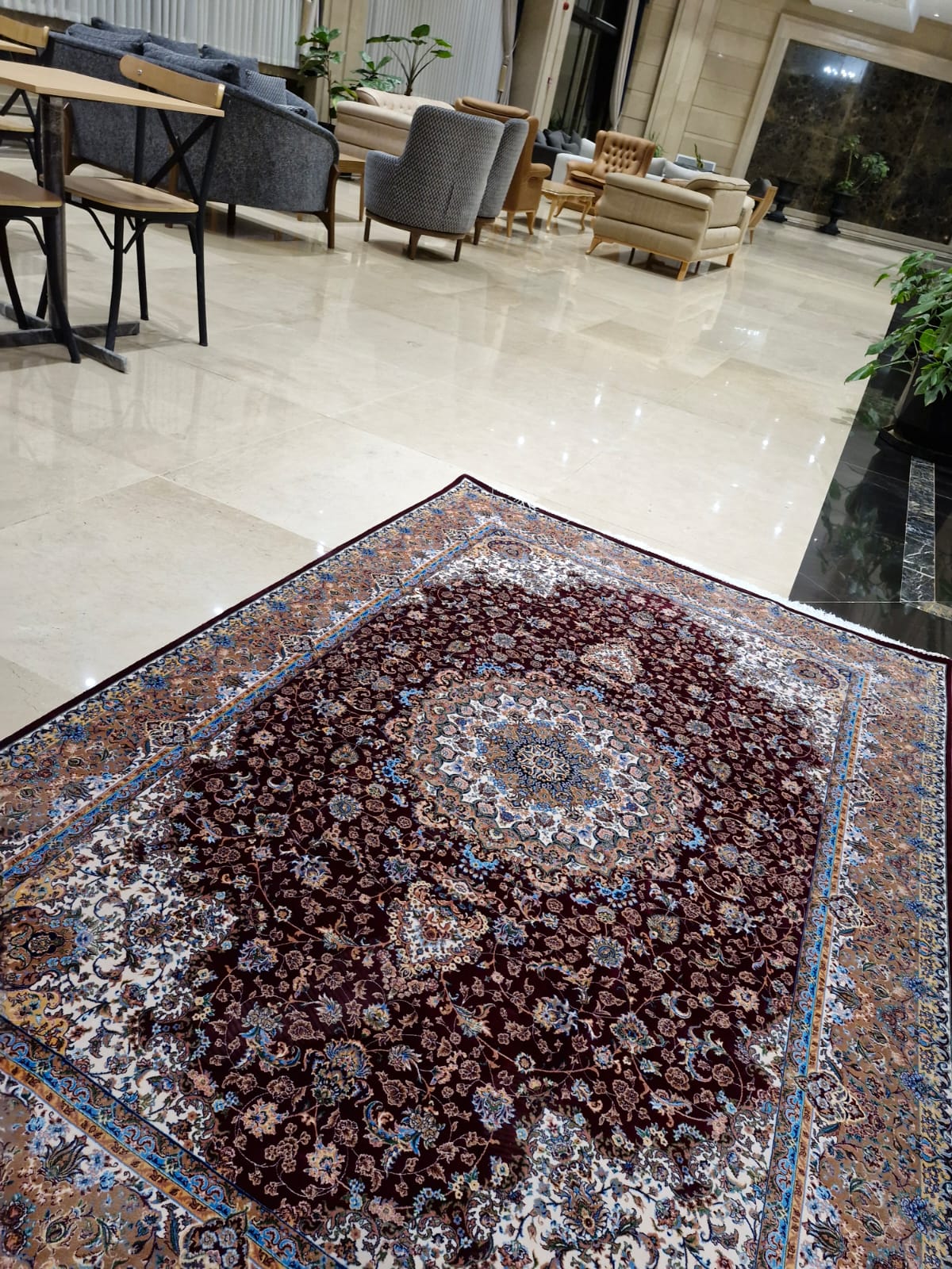 Garnet Garden Medallion Modal Silk