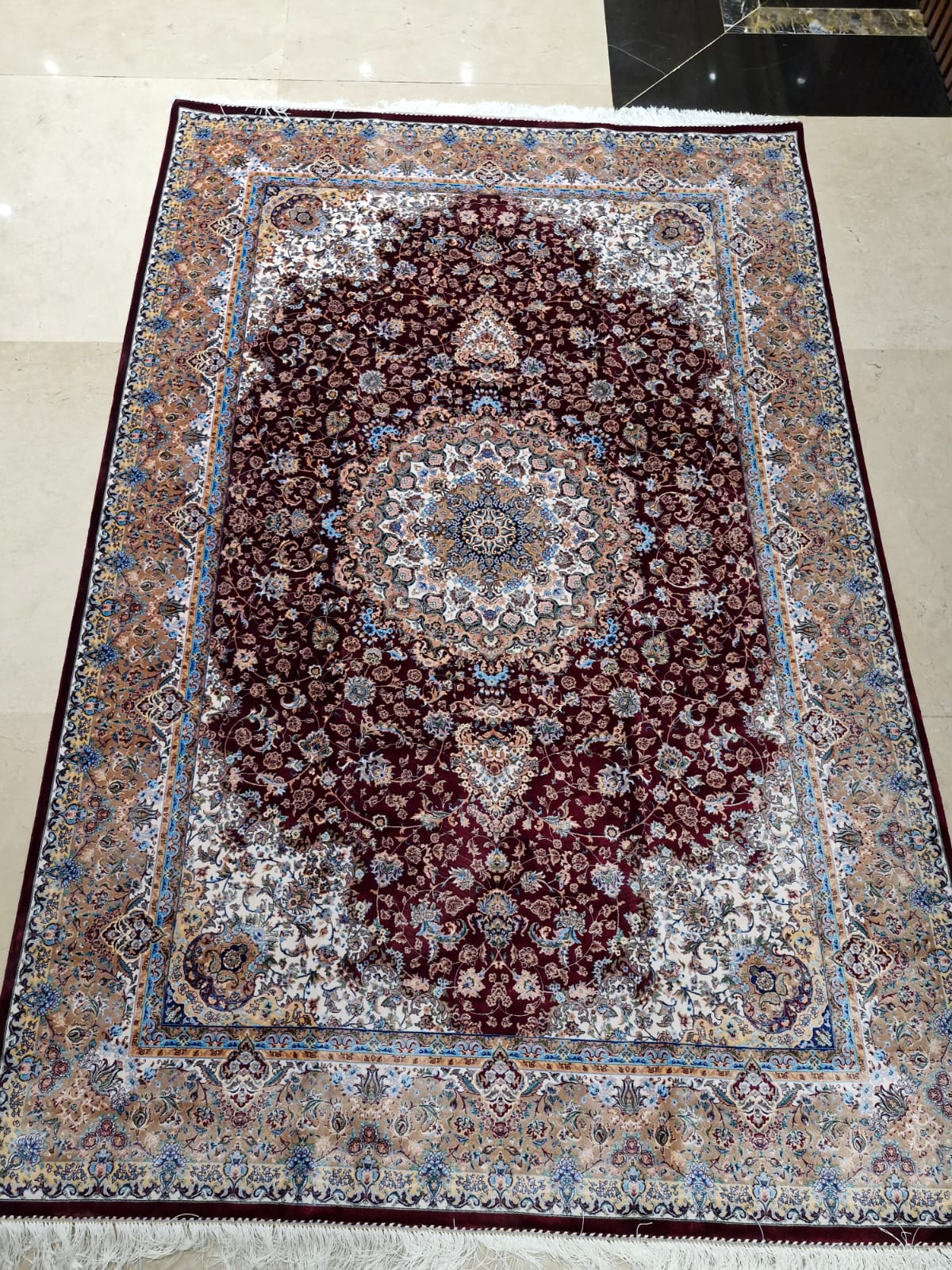 Garnet Garden Medallion Modal Silk