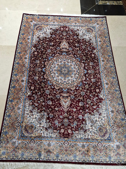 Garnet Garden Medallion Modal Silk