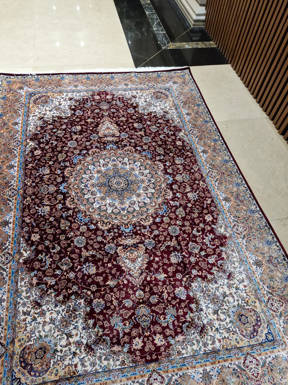 Garnet Garden Medallion Modal Silk